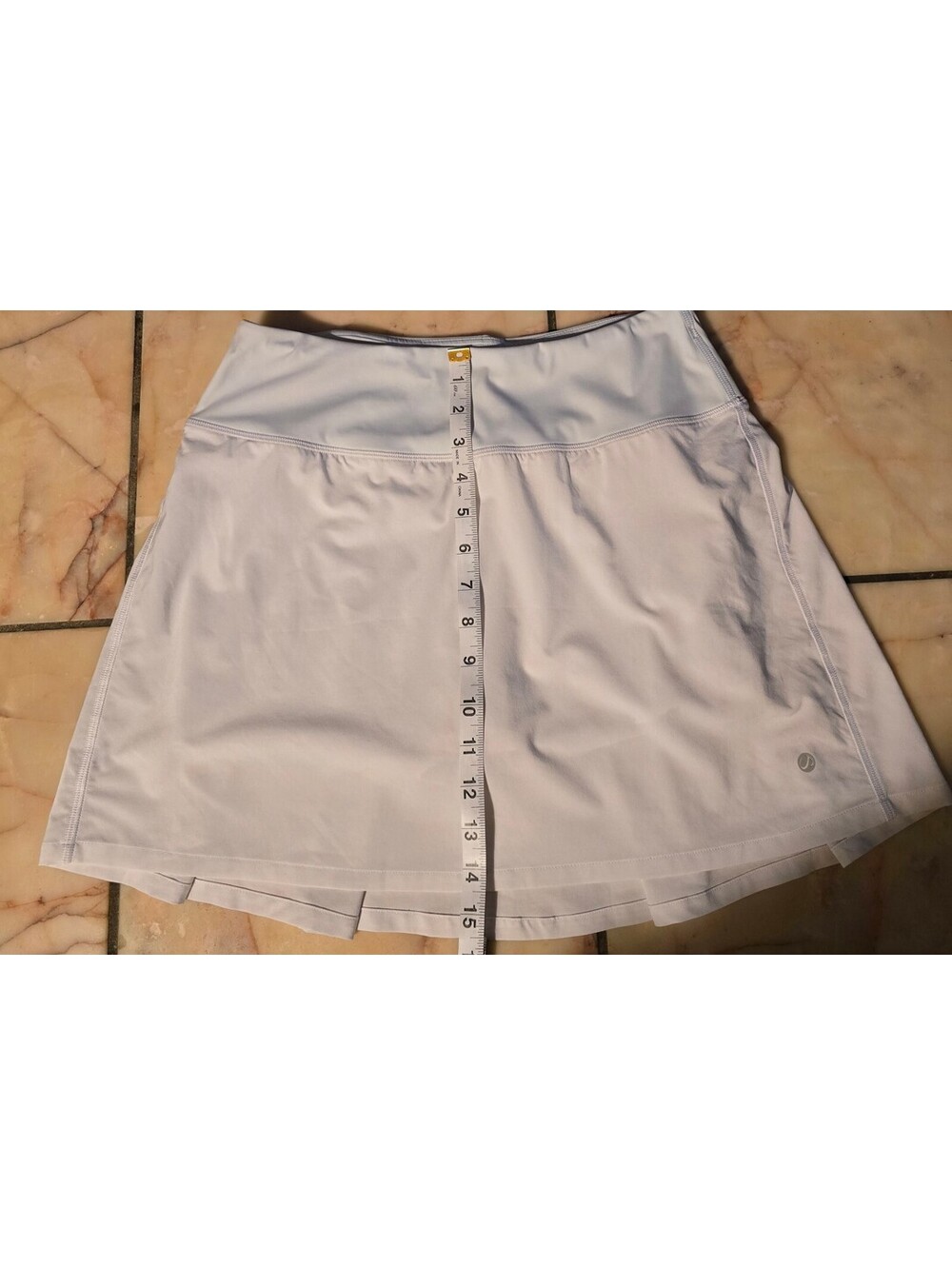 CRZ Yoga White Pleated Athletic Skort